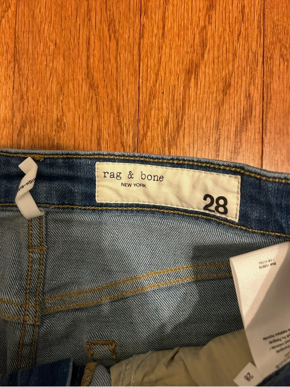 Rag & Bone High Rise Cropped Flare Jeans Women's Size 28 Raw Hem